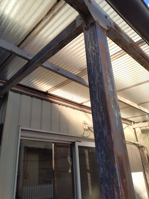 塗る前の表で一番太い支柱