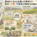 ノビエをの繁殖を抑える草刈かっちゃんを活用した草刈り